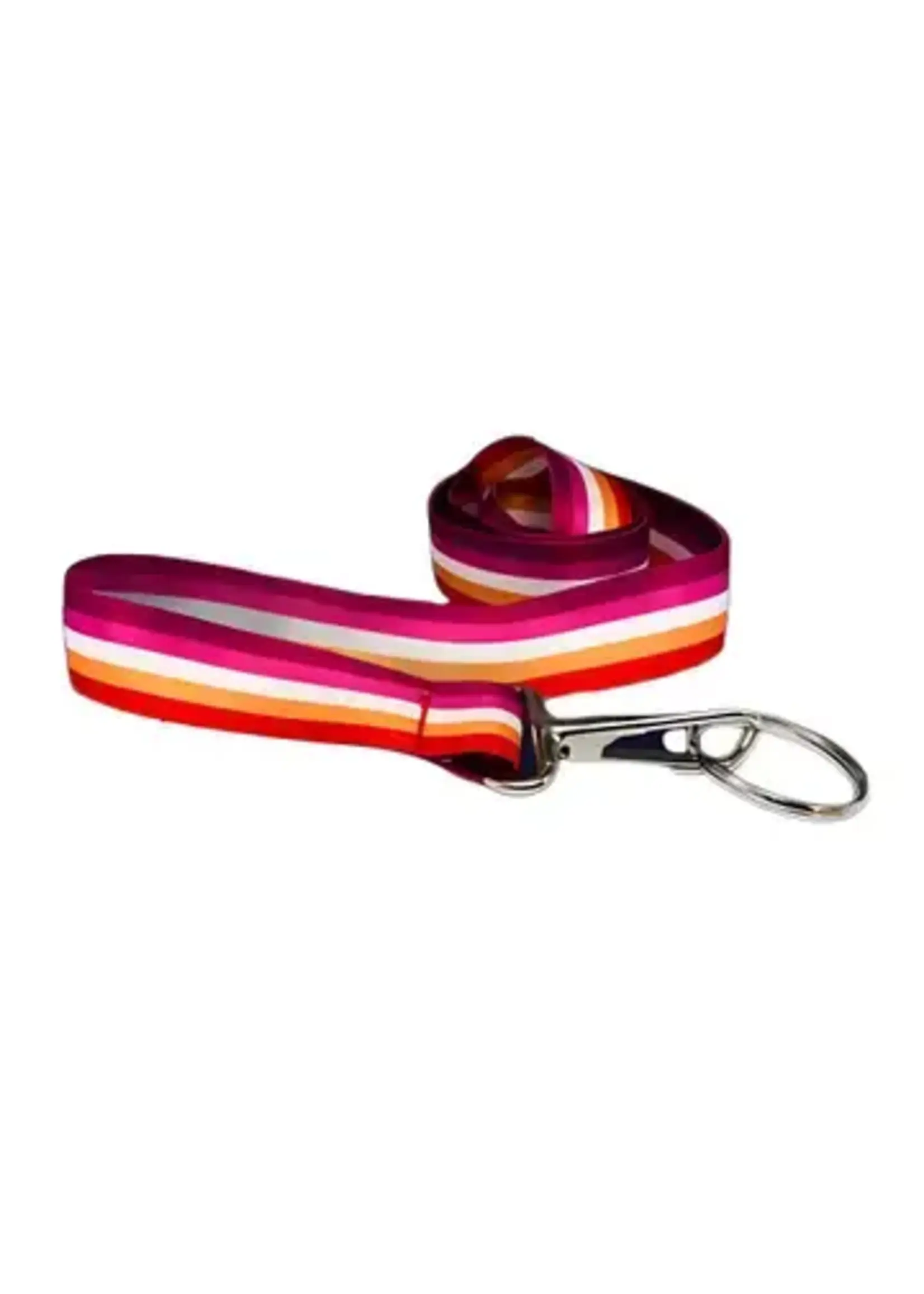 The Awareness Company Sunset Lesbian Flag Lanyards