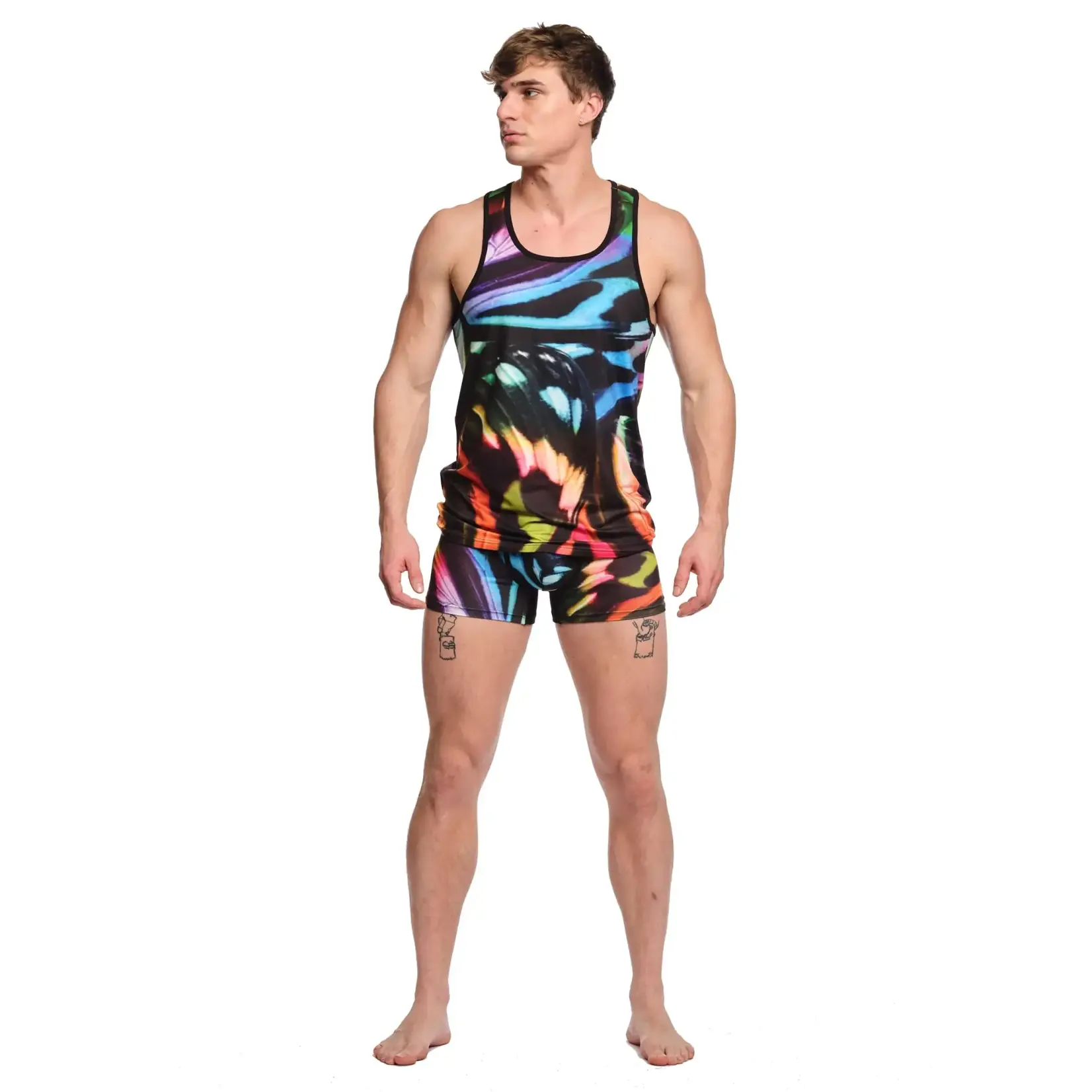 Skull & Bones Rainbow Butterfly Tank