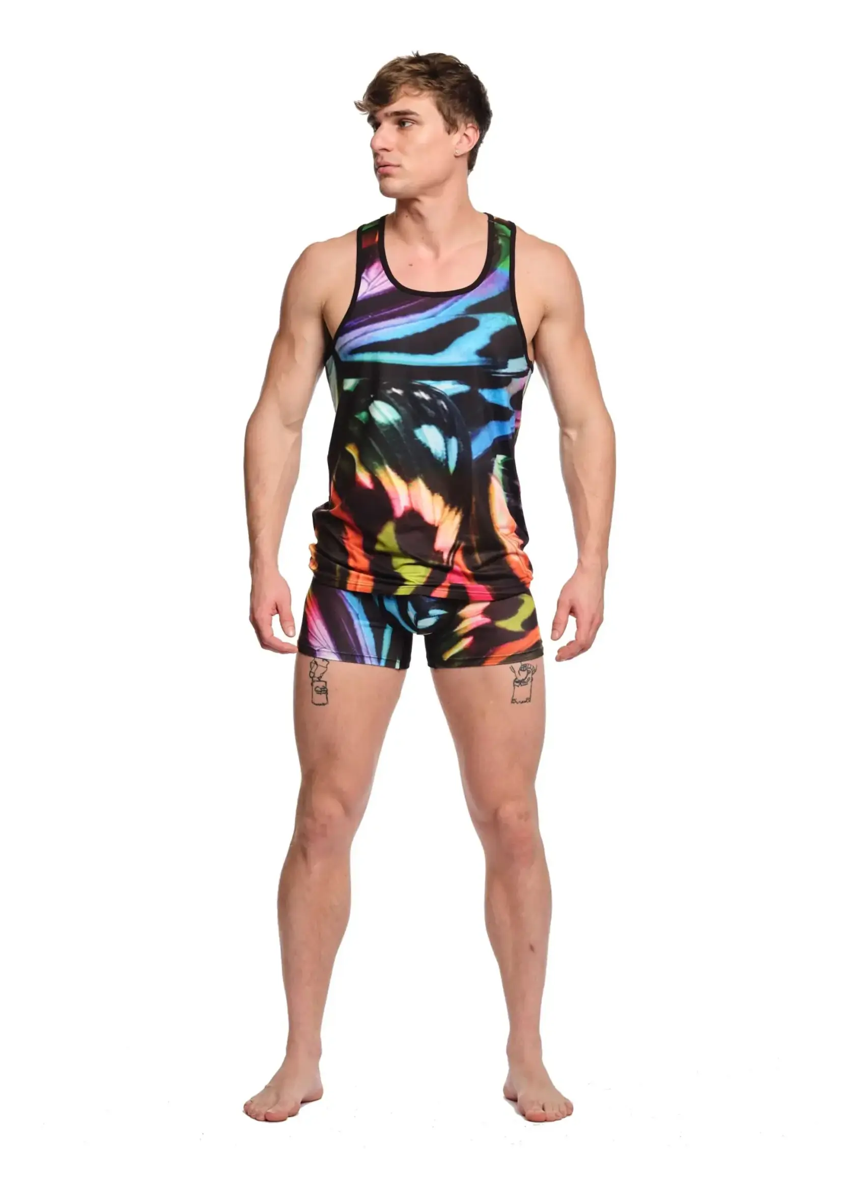 Skull & Bones Rainbow Butterfly Tank