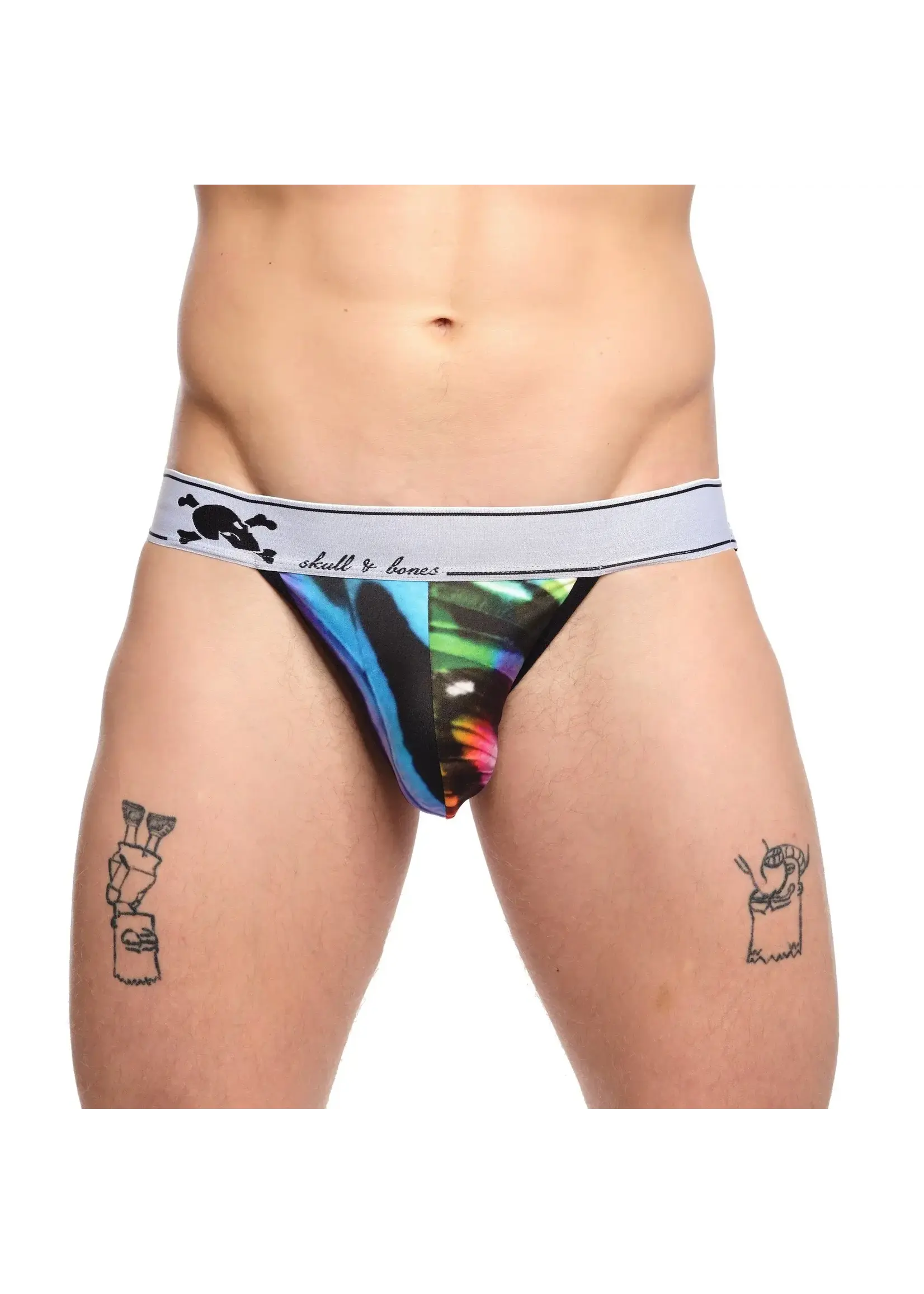 Skull & Bones Rainbow Butterfly  Jock