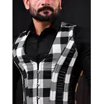 Miss Leather Tartan Men Corset Vest