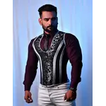 Miss Leather Corset Vest Male - Men Brocade Corset