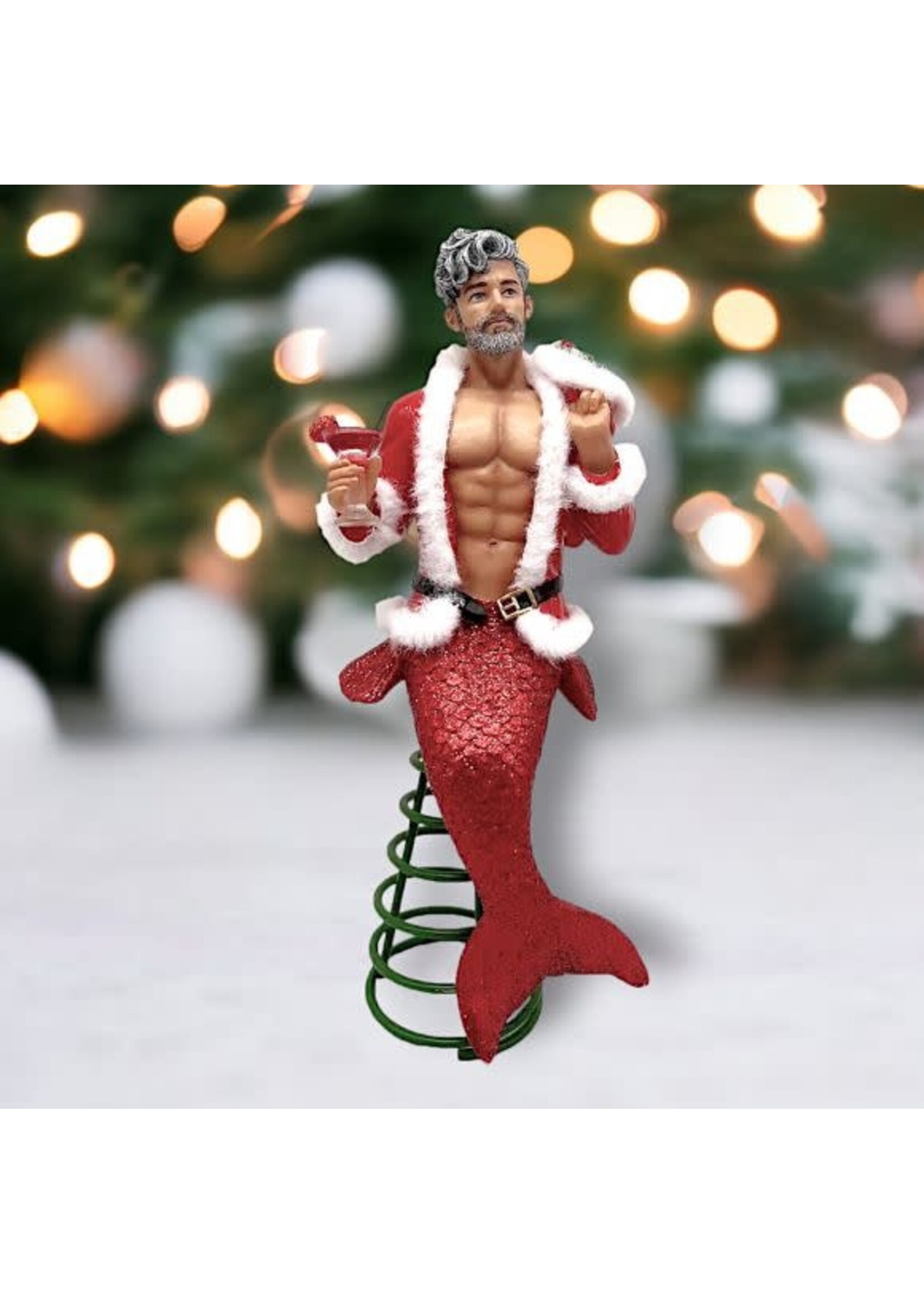December Diamonds Hey Santa! Tree Topper - Merman Ornament