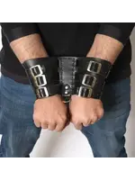 The Master Tanners Bondage Leather Wrist Cuffs BDSM Handcuffs Restraint Set