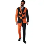 OppoSuits Men's Halloween Suit Orange (Jacket, Pants and Tie Orange)