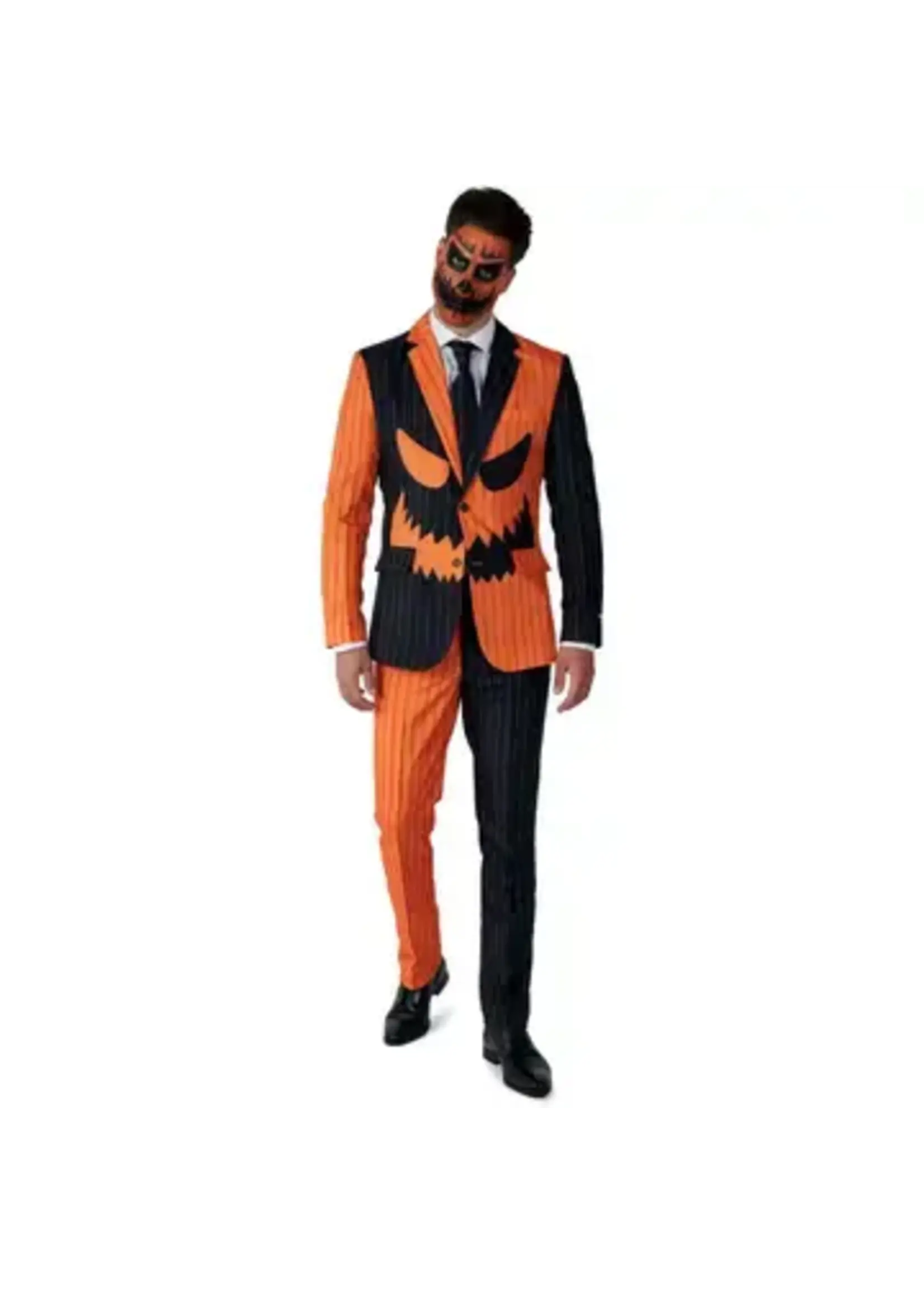 OppoSuits Men's Halloween Suit Orange (Jacket, Pants and Tie Orange)