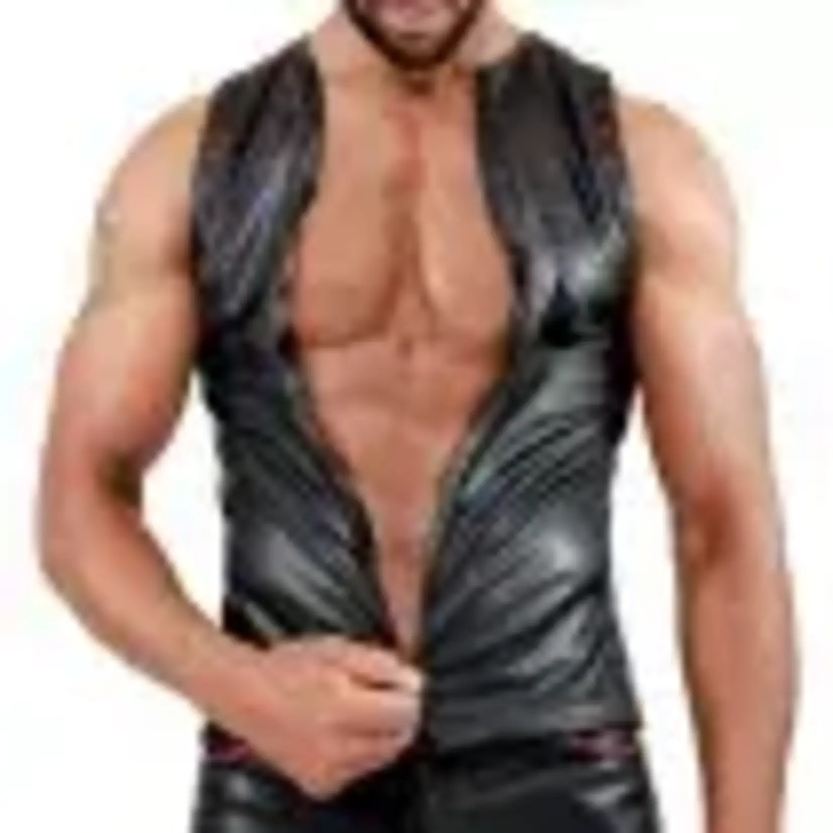 T.O.F T.O.F. Fetish Zipped Tank Top