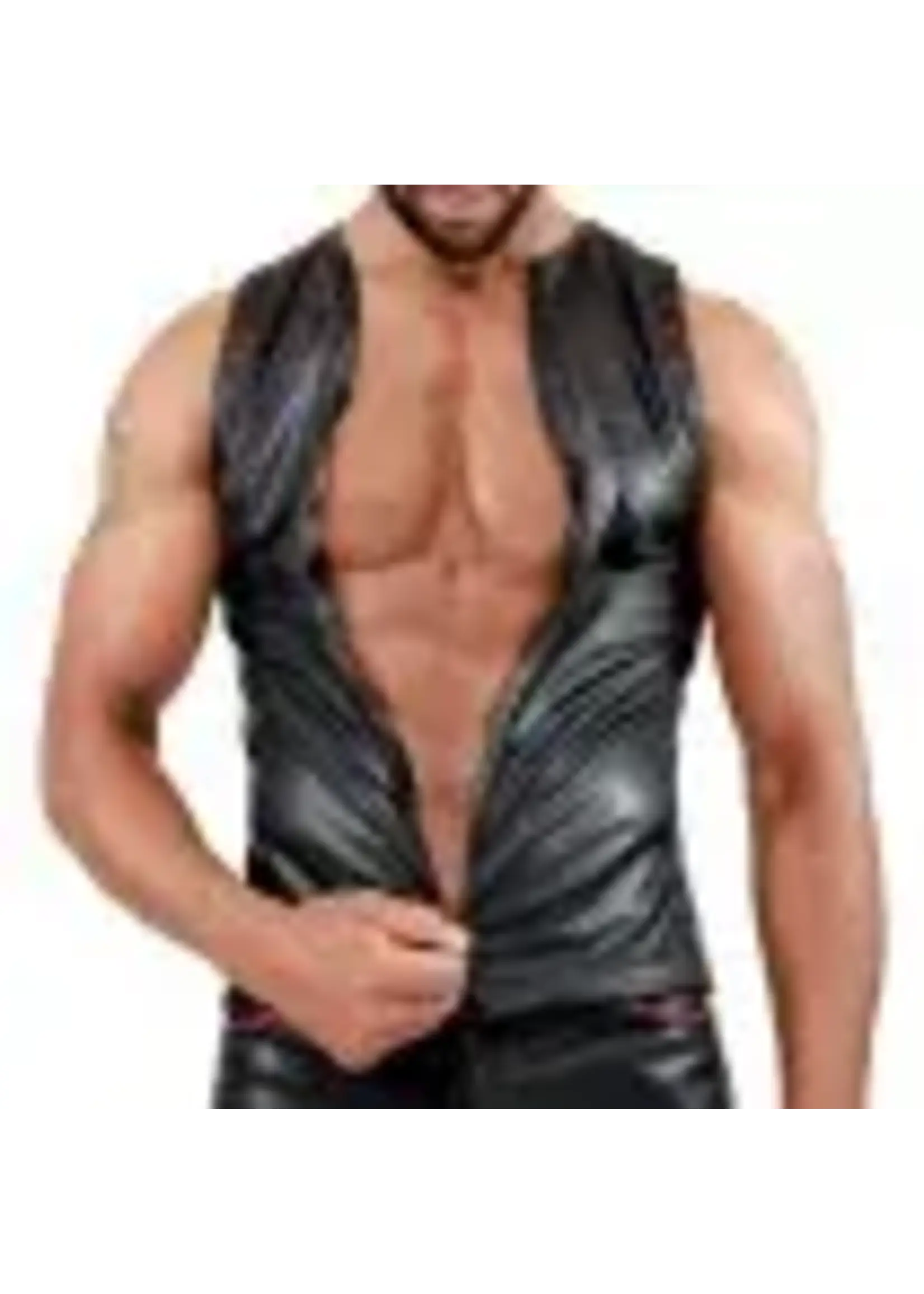 T.O.F T.O.F. Fetish Zipped Tank Top