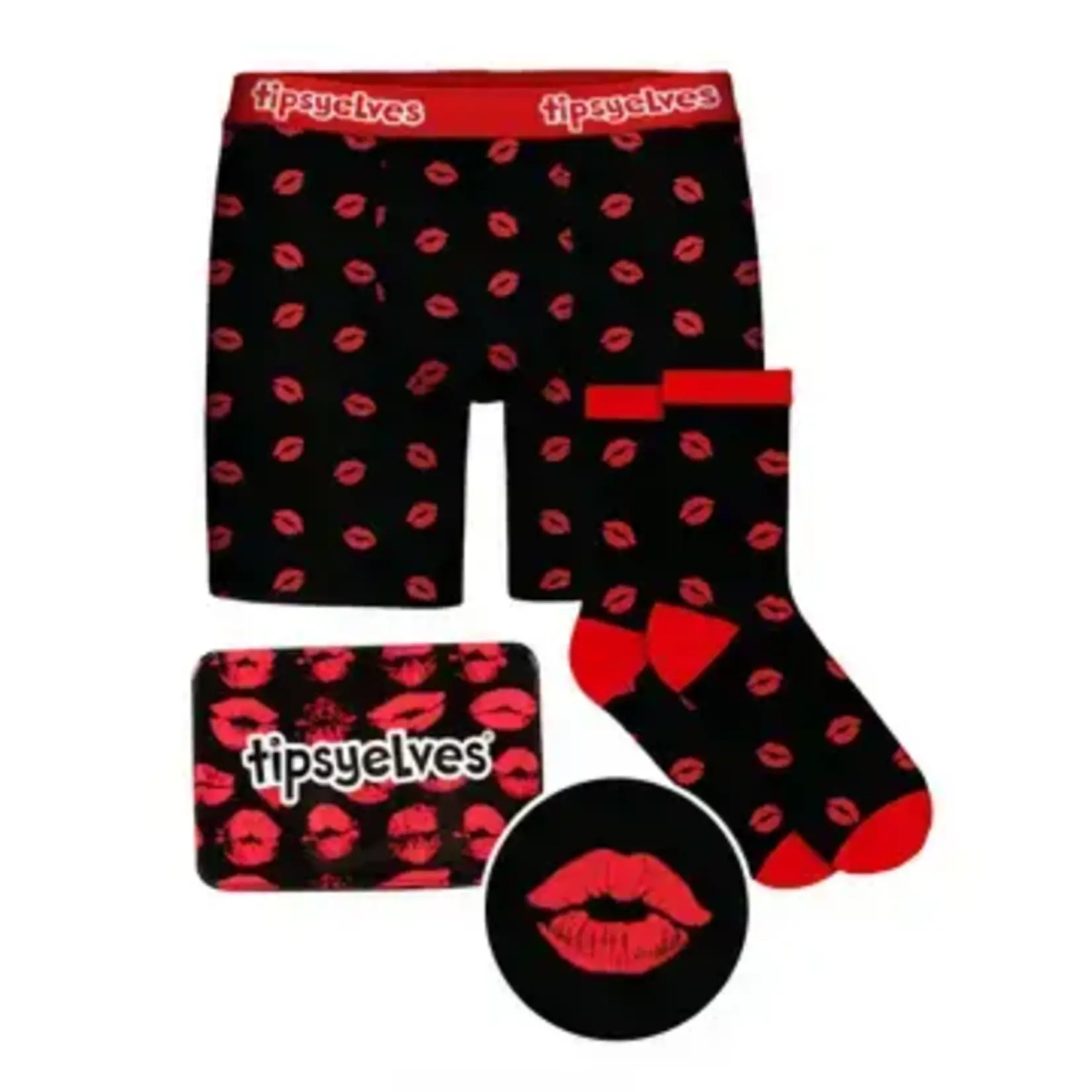 Tipsy Elves Men's Kiss Attack Boxers & Socks Valentine's Day Gift Set