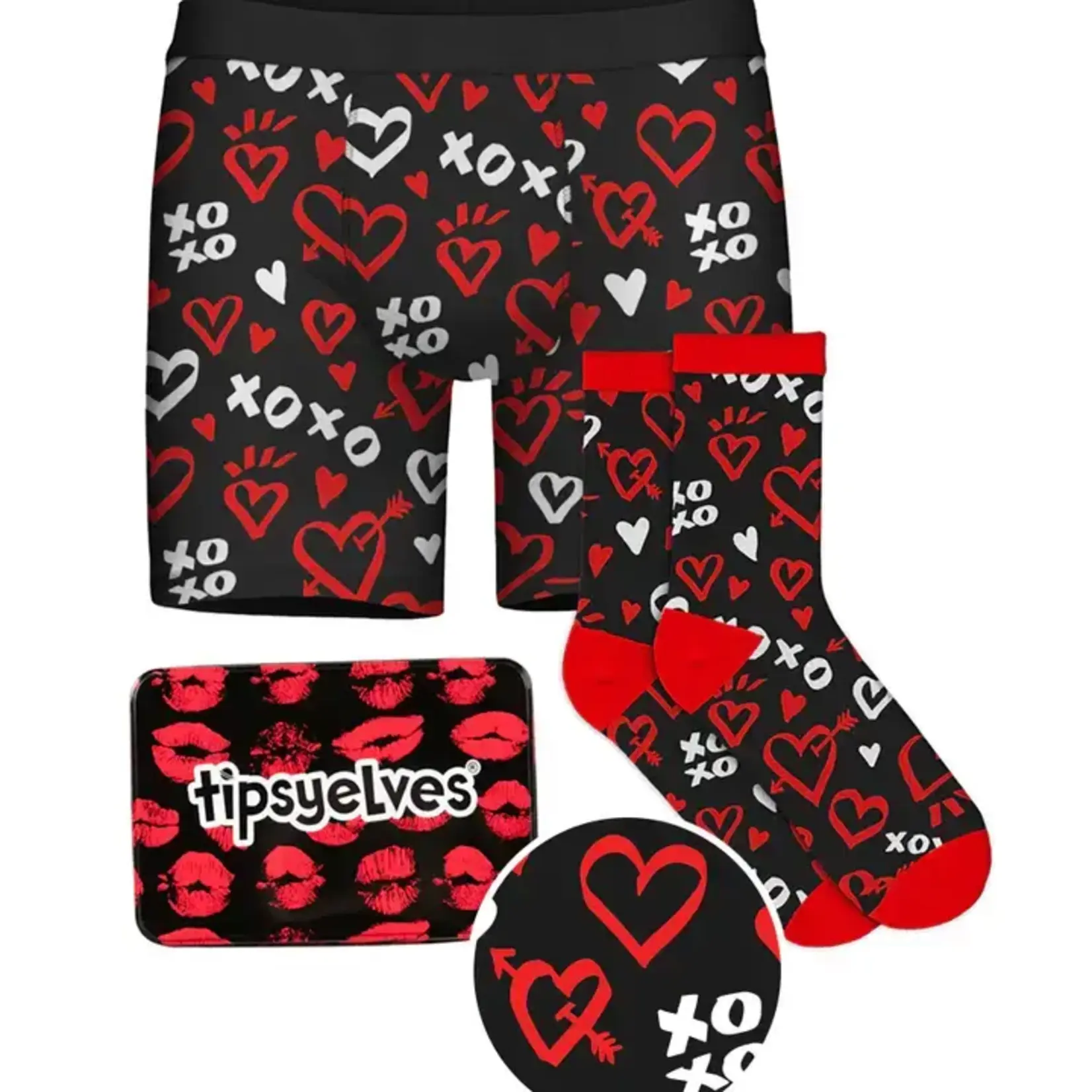 Tipsy Elves Men's OXOX Boxers & Socks Valentine's Day Gift Set
