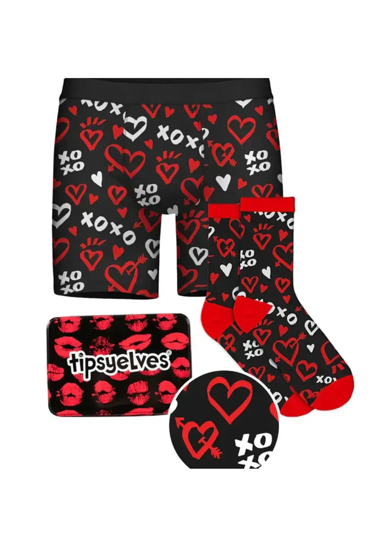 Tipsy Elves Men's OXOX Boxers & Socks Valentine's Day Gift Set