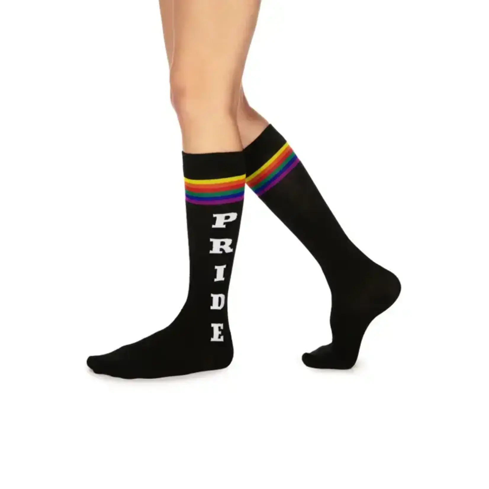 Tipsy Elves Pride Socks - Black Knee High