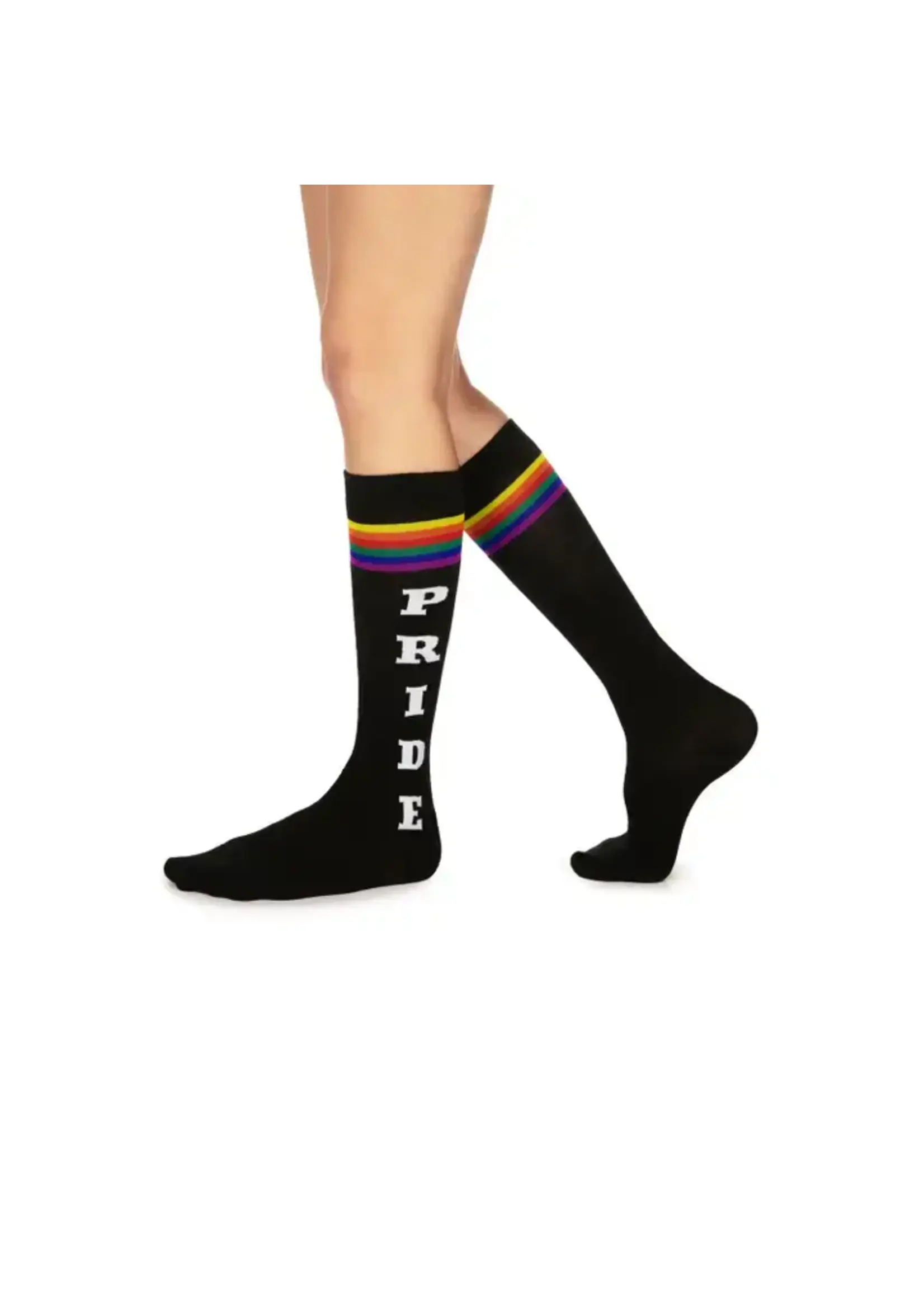 Tipsy Elves Pride Socks - Black Knee High