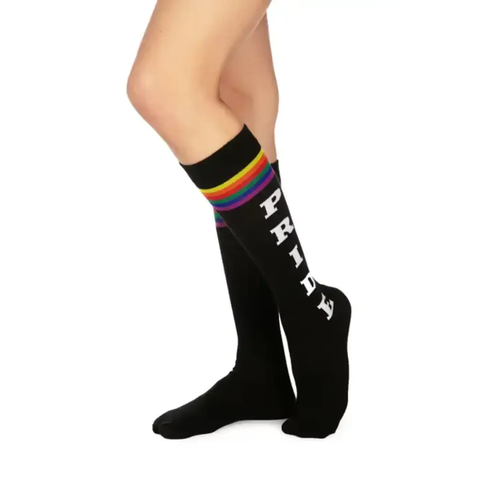 Tipsy Elves Pride Socks - Black Knee High