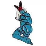 Geeky And Kinky Rope Bunny Mars Enamel Pin