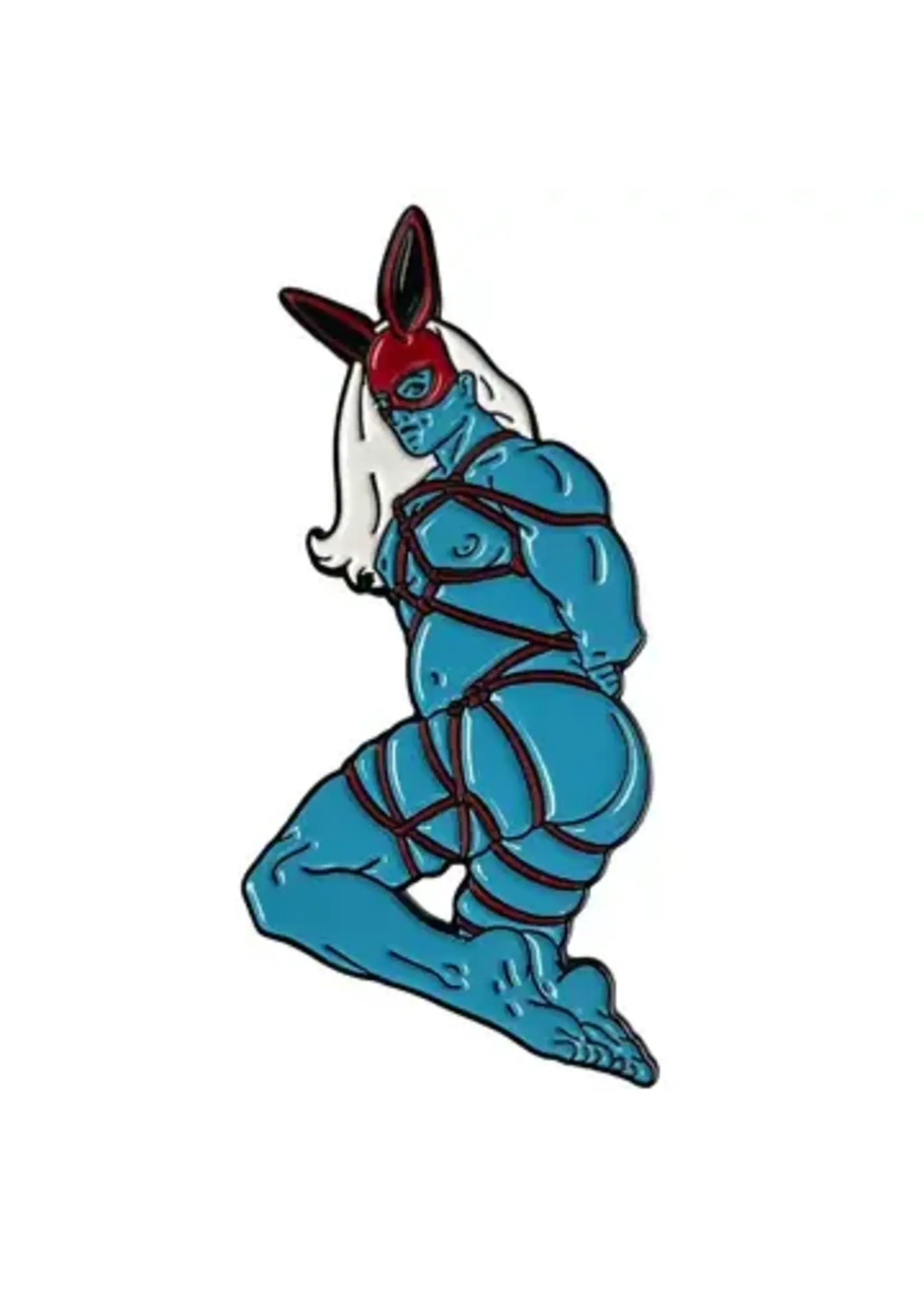 Geeky And Kinky Rope Bunny Mars Enamel Pin