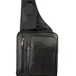 Roma Leathers Cowhide Sling Purse with  Water and Phone Holder Black