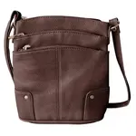 Roma Leathers W011 Cowhide Leather Crossbody - Brown
