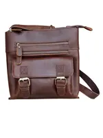 Roma Leathers W016 Crazy Horse Leather Crossbody Shoulder Bag