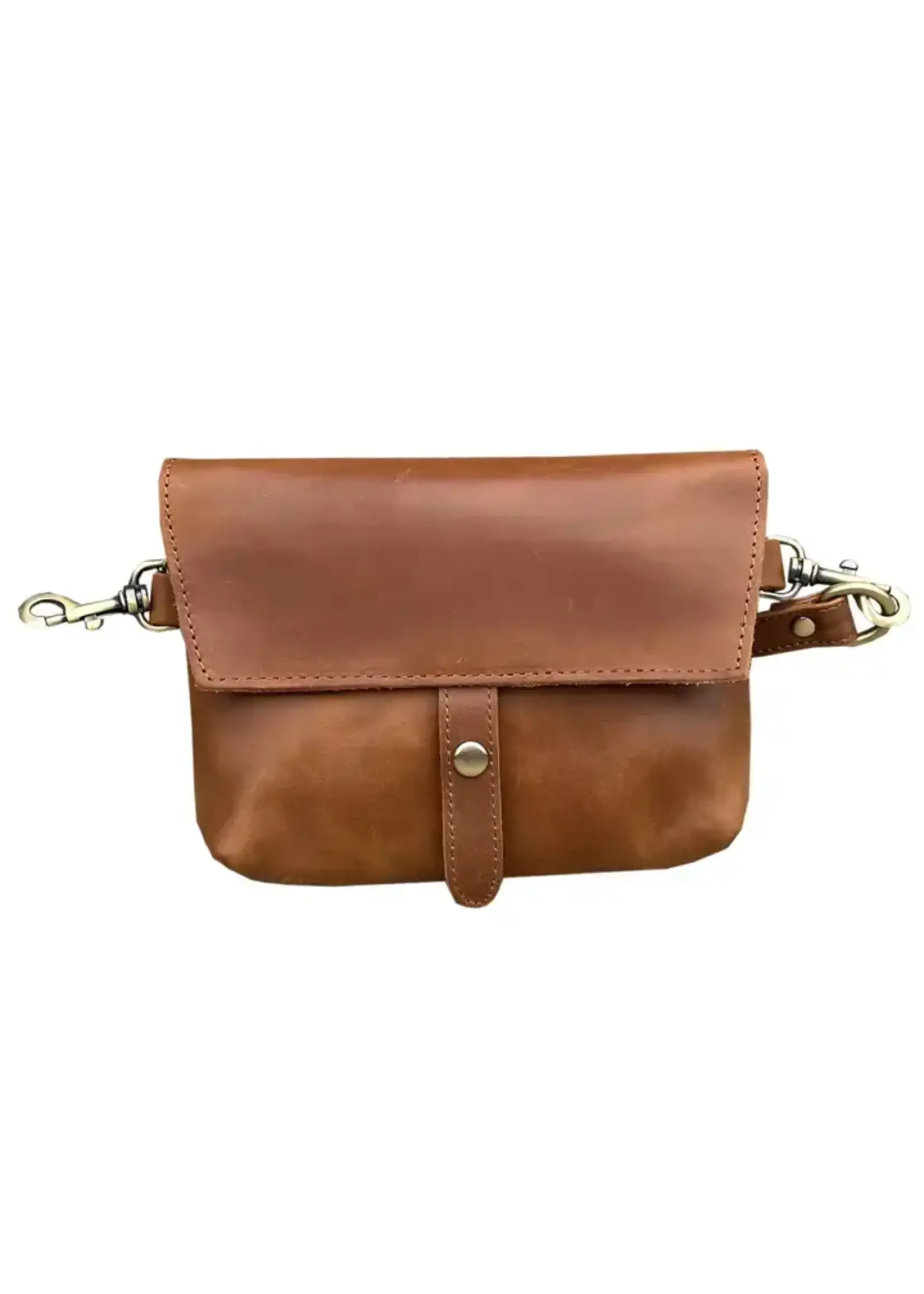 Roma Leathers W022S Crazy Horse Genuine Leather Crossbody