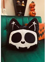 vampirefreaks Skelekitty Throw Pillow