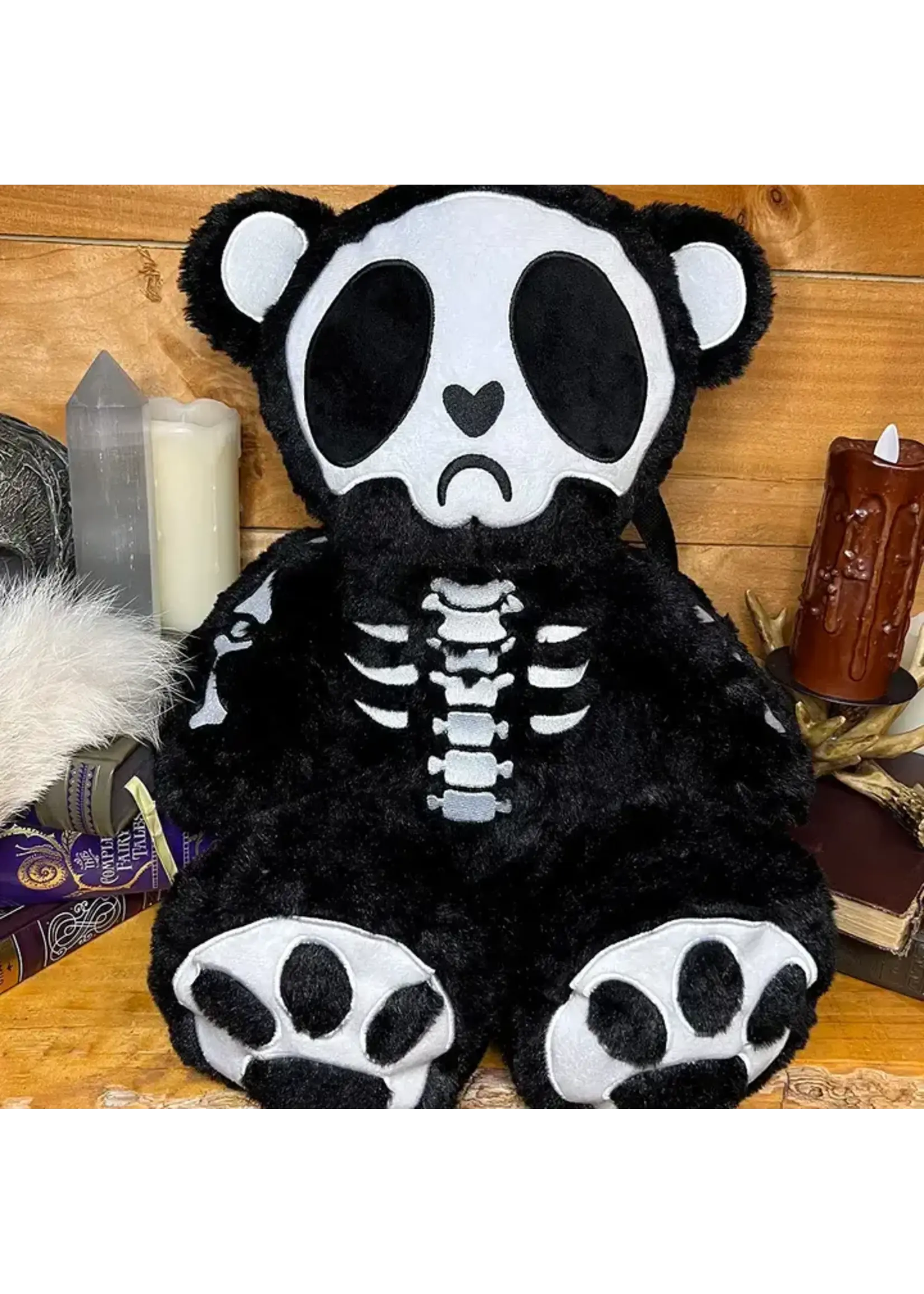 vampirefreaks Grumpy Bones Bear Plush Backpack