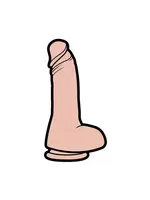 Wood Rocket Products Dildo Peach Enamel Pin