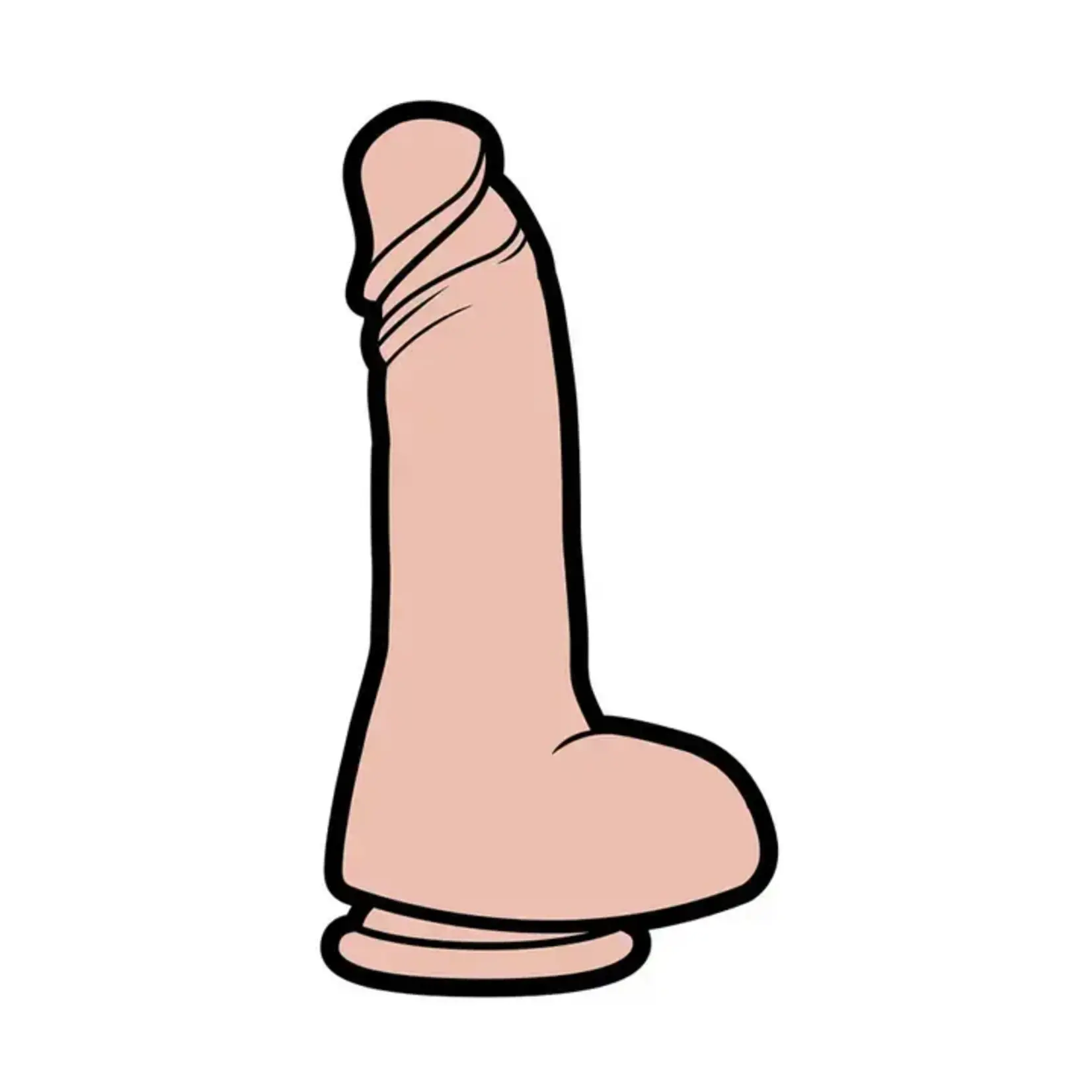 Wood Rocket Products Dildo Peach Enamel Pin