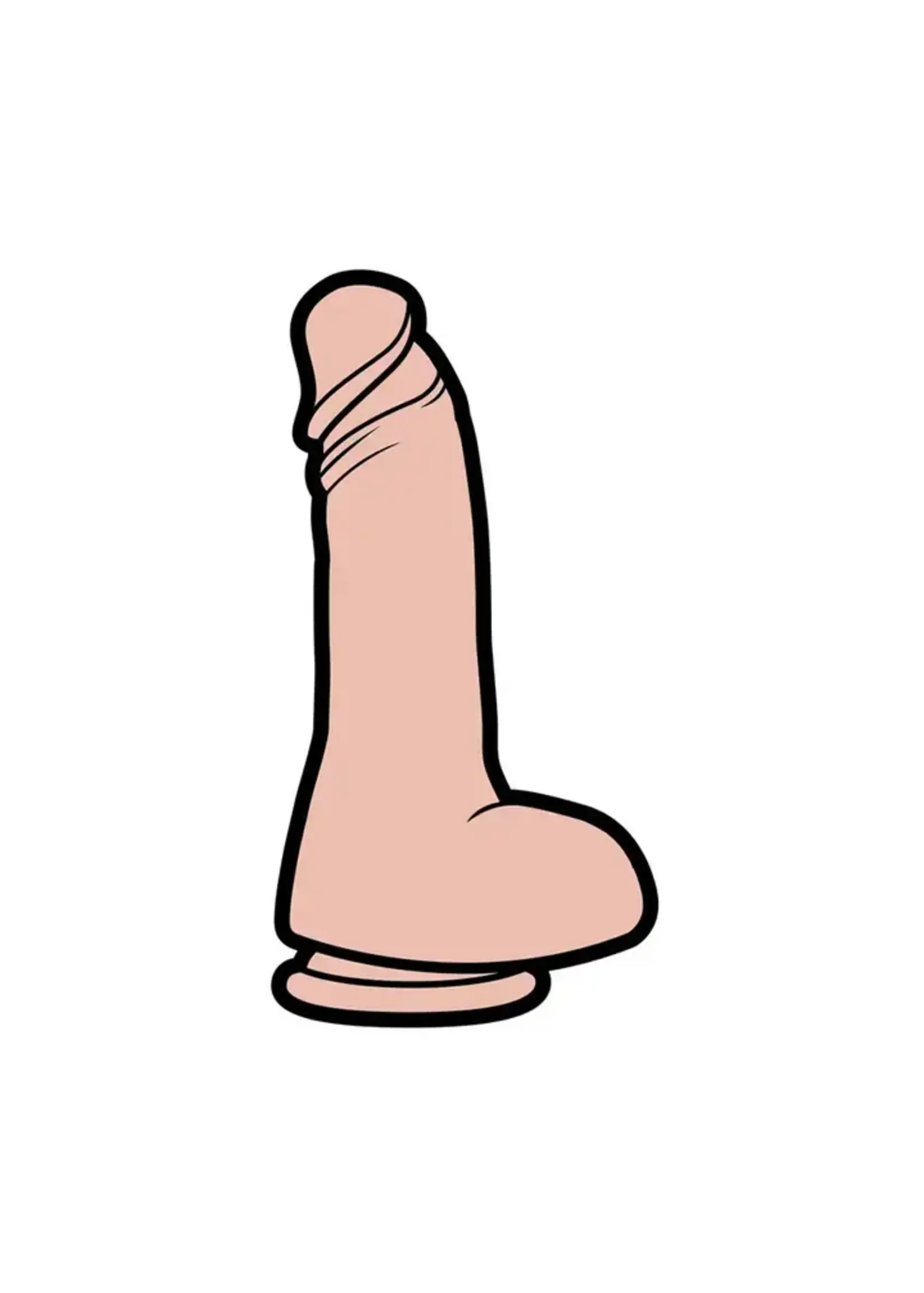 Wood Rocket Products Dildo Peach Enamel Pin
