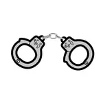 Wood Rocket Products Handcuffs Enamel Pin