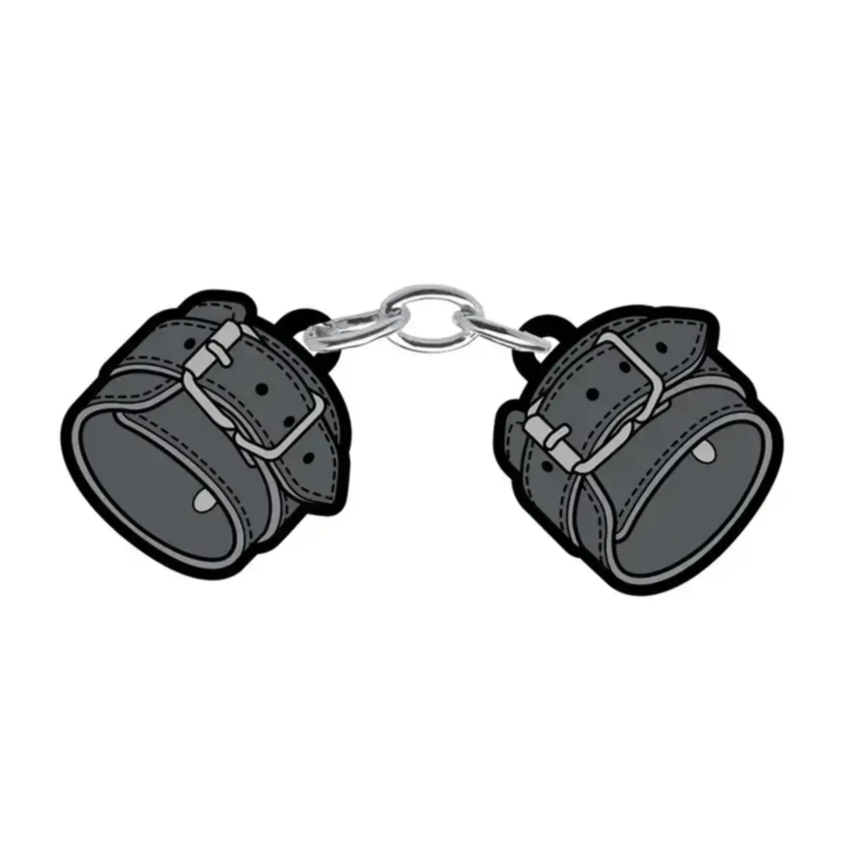 Wood Rocket Products Leather Handcuffs Enamel Pin