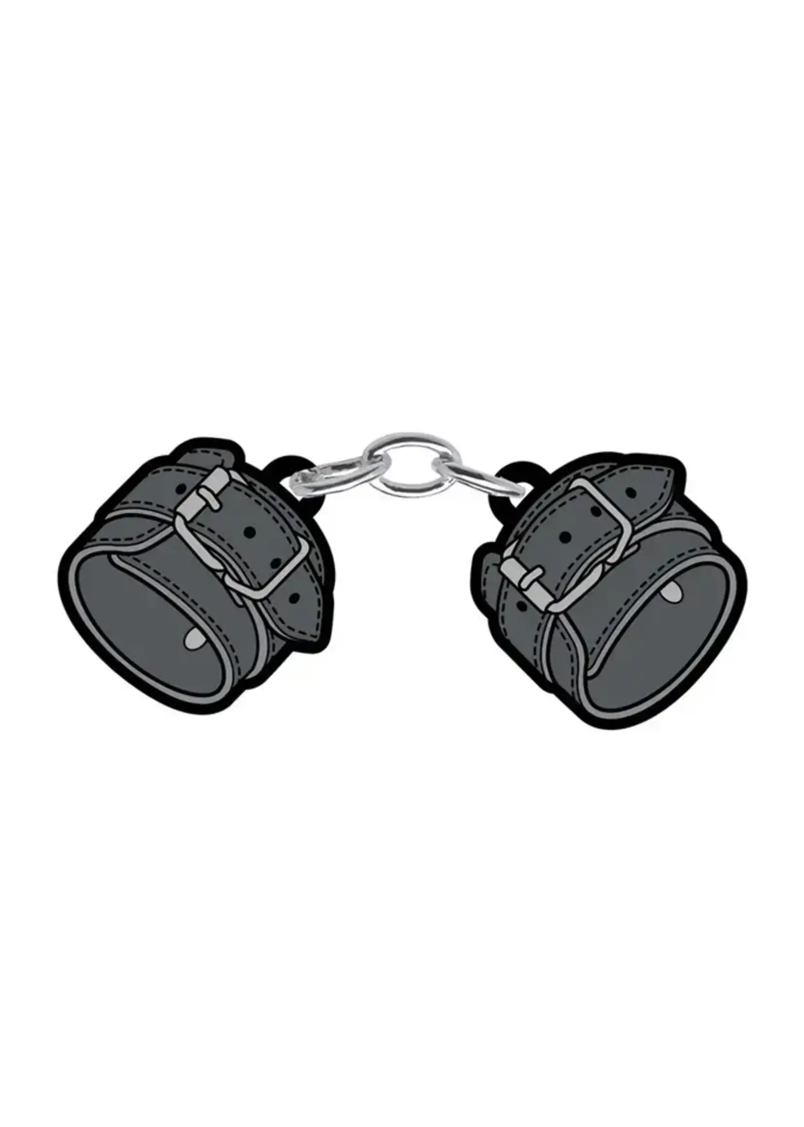 Wood Rocket Products Leather Handcuffs Enamel Pin