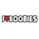 Geeky And Kinky I ❤️ Boobies - Sticker