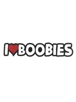 Geeky And Kinky I ❤️ Boobies - Sticker