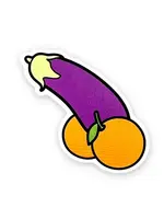 Geeky And Kinky Eggplant Emoji Sticker