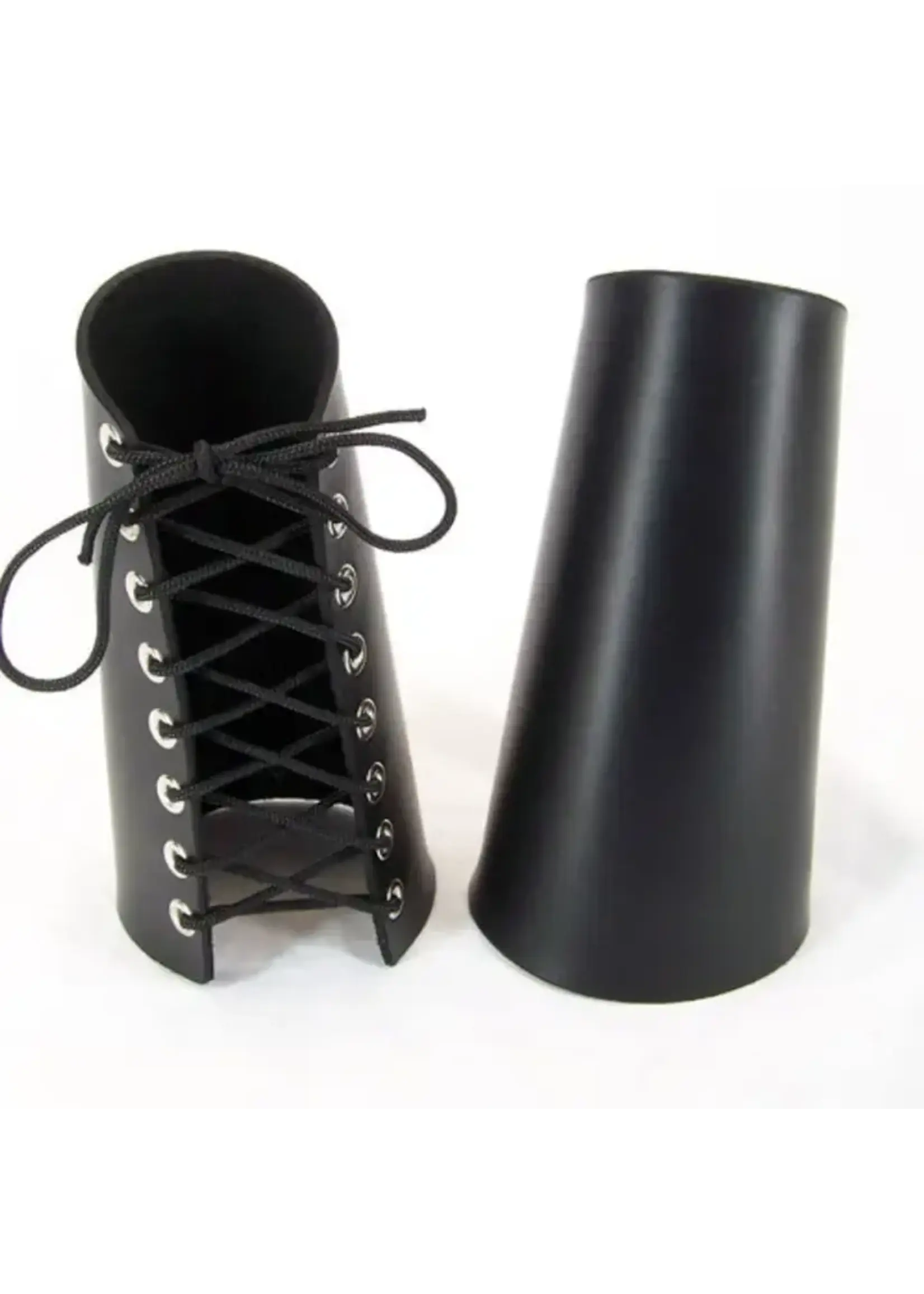 Single Lace Up Leather Gauntlet