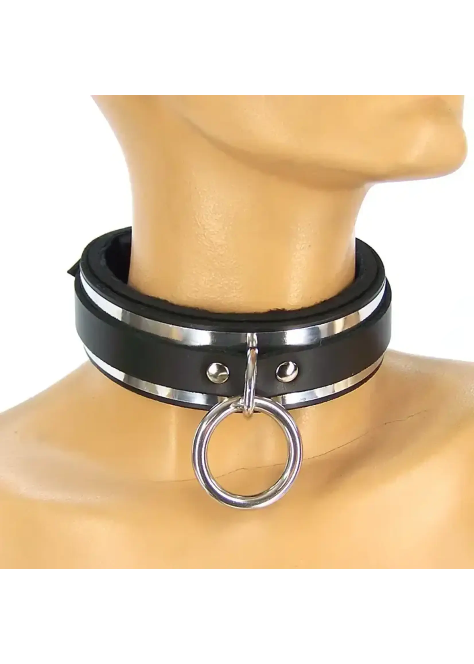 Metalband Locking Padded Sub-Collar Leather