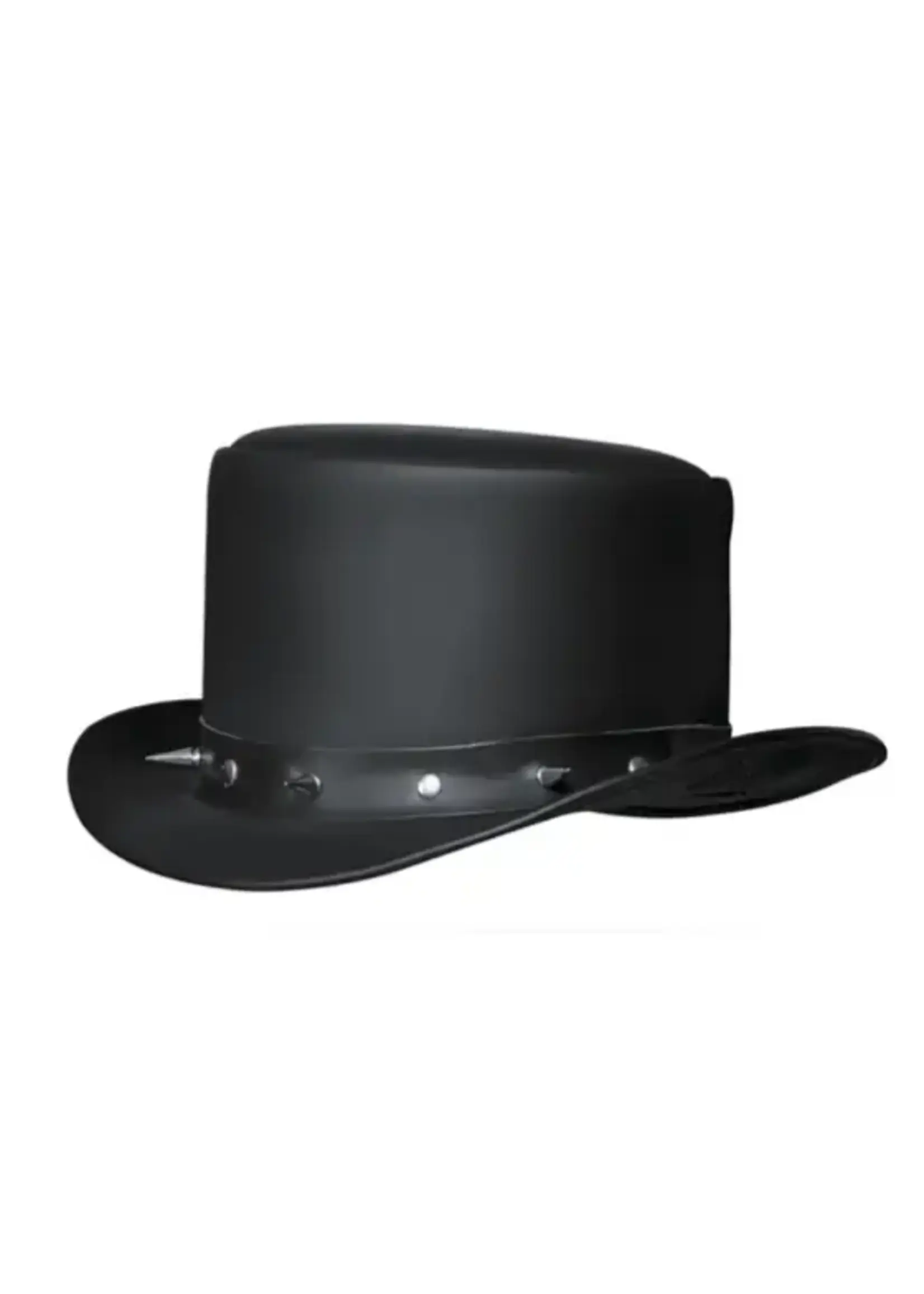 Unik Leather Top Hat w/studs