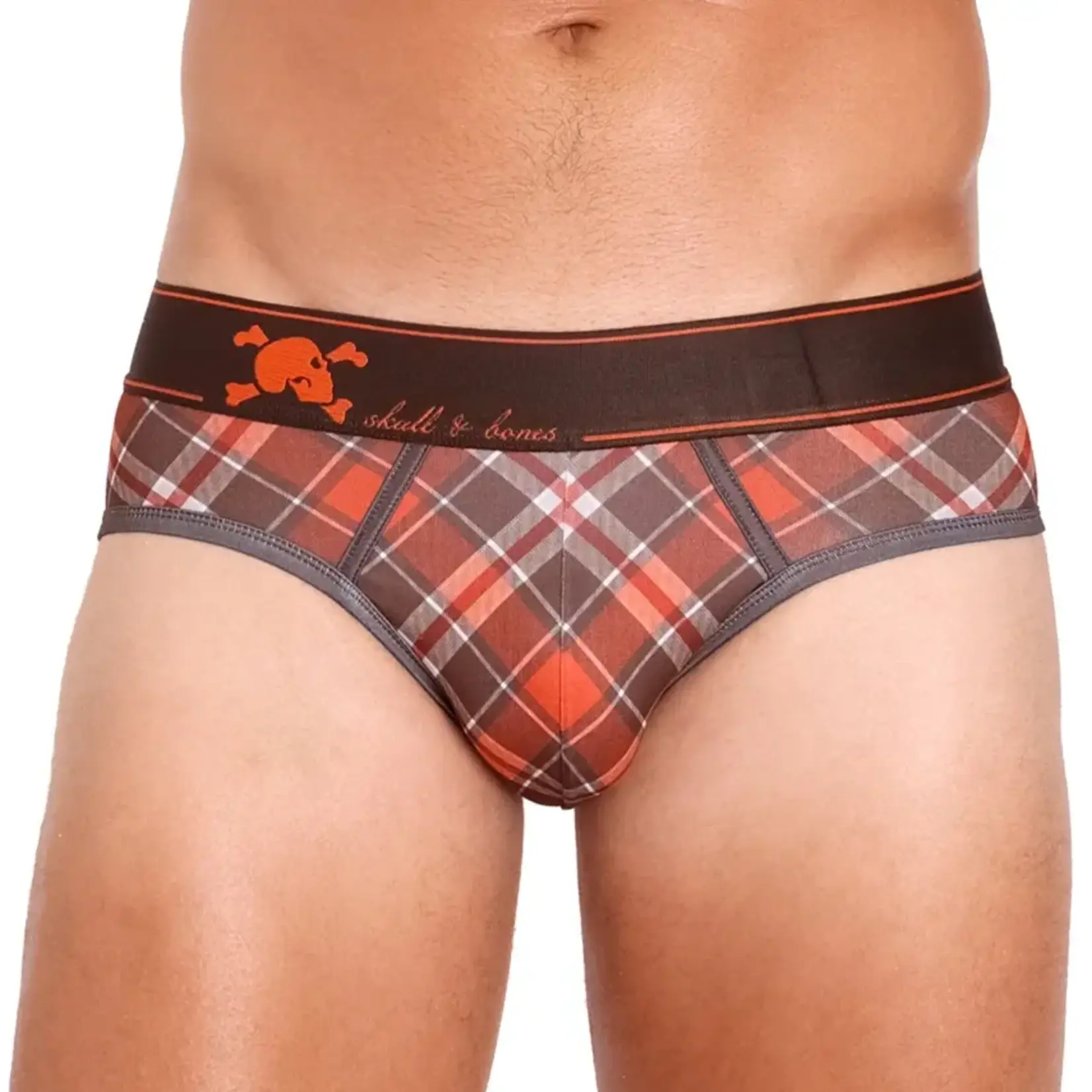 Skull & Bones Tartan Plaid Brief