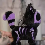 vampirefreaks Ultra Violet Skelekitty Plush Keychain