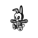 vampirefreaks Rip Rabbit Enamel Pin