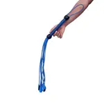 The Master Tanners Leather Flogger 9 Tails Braided & Roses Blue