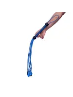 The Master Tanners Leather Flogger 9 Tails Braided & Roses Blue