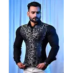 Miss Leather Black & Silver Corset Vest Brocade