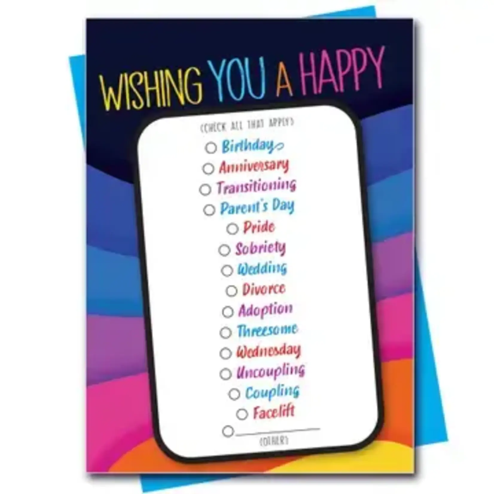 Kweer Cards/Peachy Kings Queer Checkbox Greeting Card (Gay, LGBTQ)