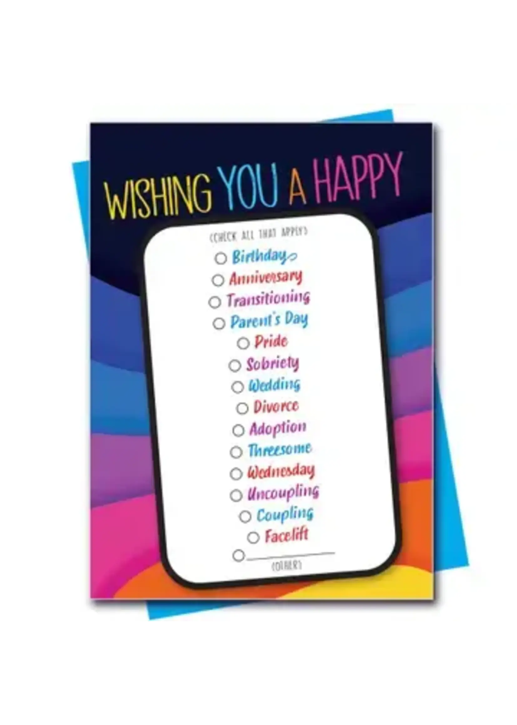 Kweer Cards/Peachy Kings Queer Checkbox Greeting Card (Gay, LGBTQ)