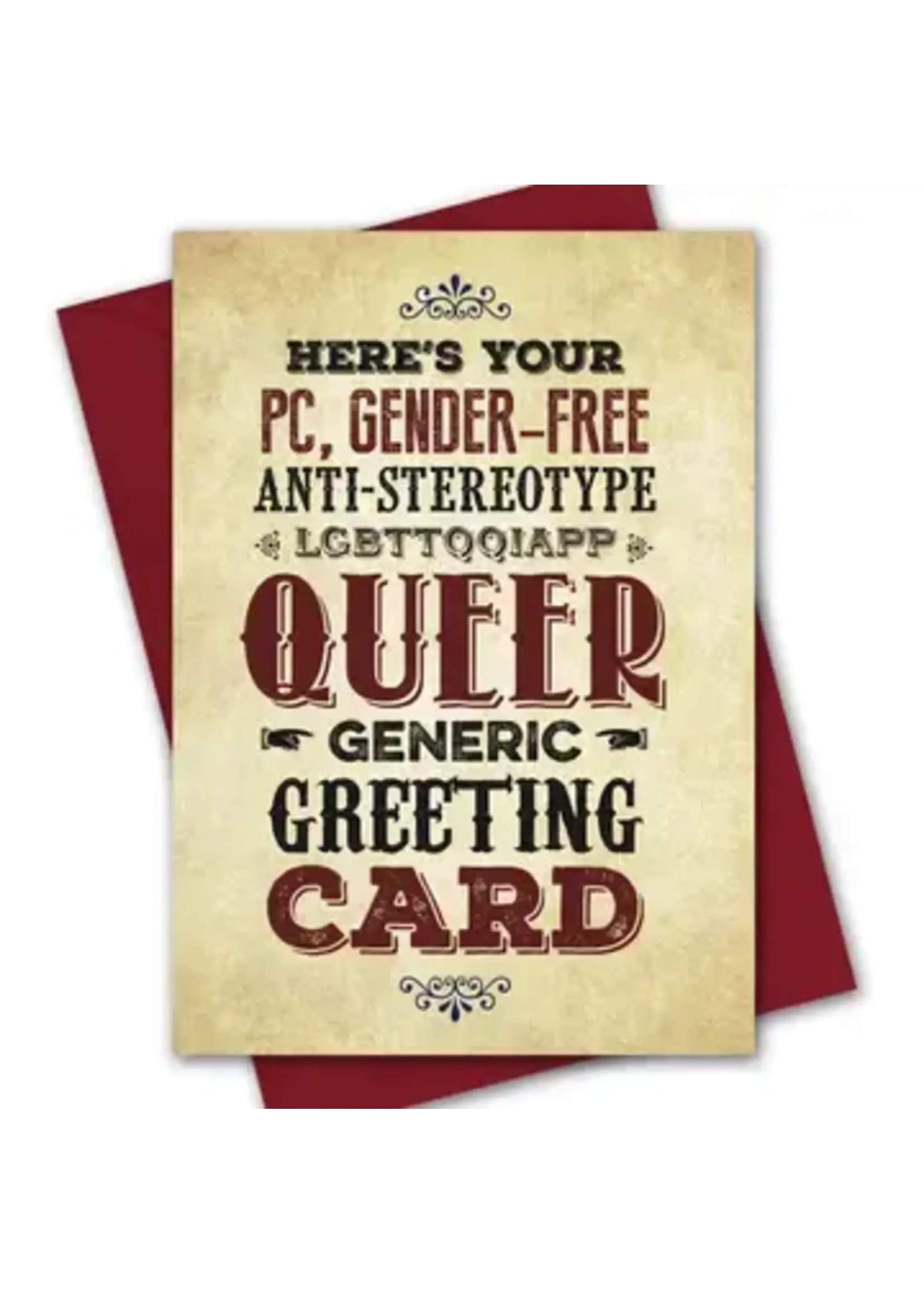 Kweer Cards/Peachy Kings Queer Generic Greeting Card (Gay, LGBTQ)