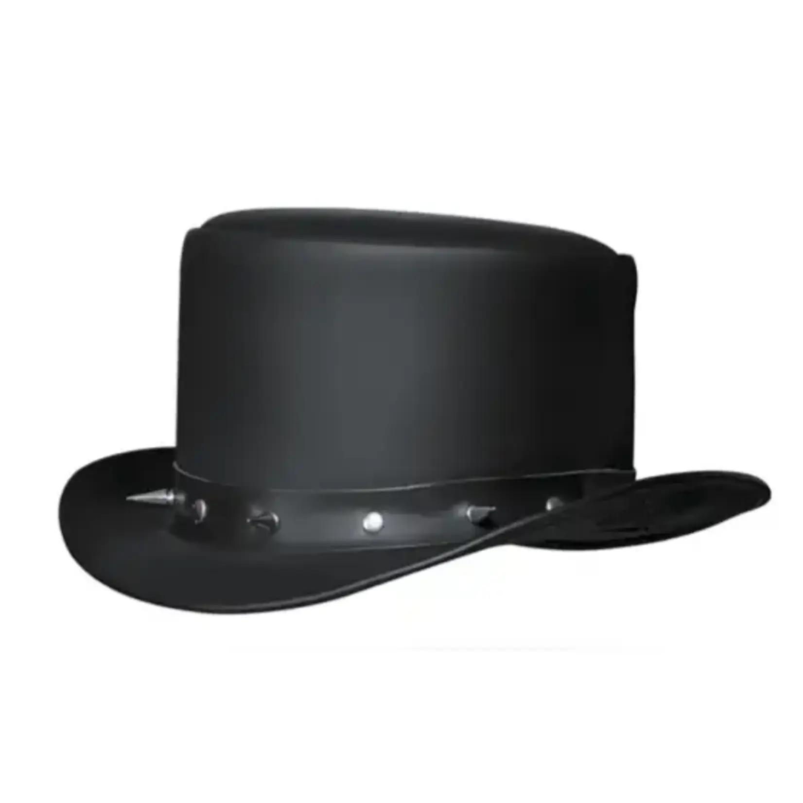 Unik Leather Top Hat w/studs