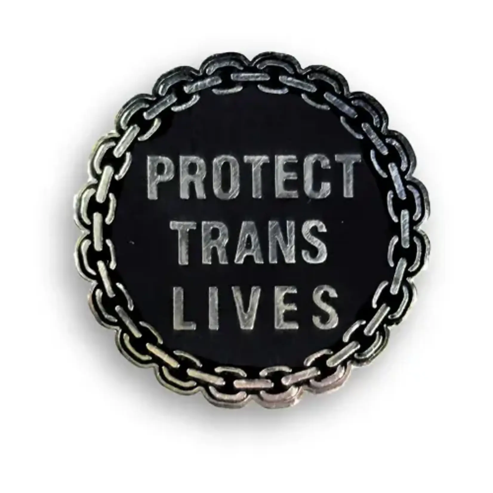 Geek Punk Protect Trans Lives Enamel Pin
