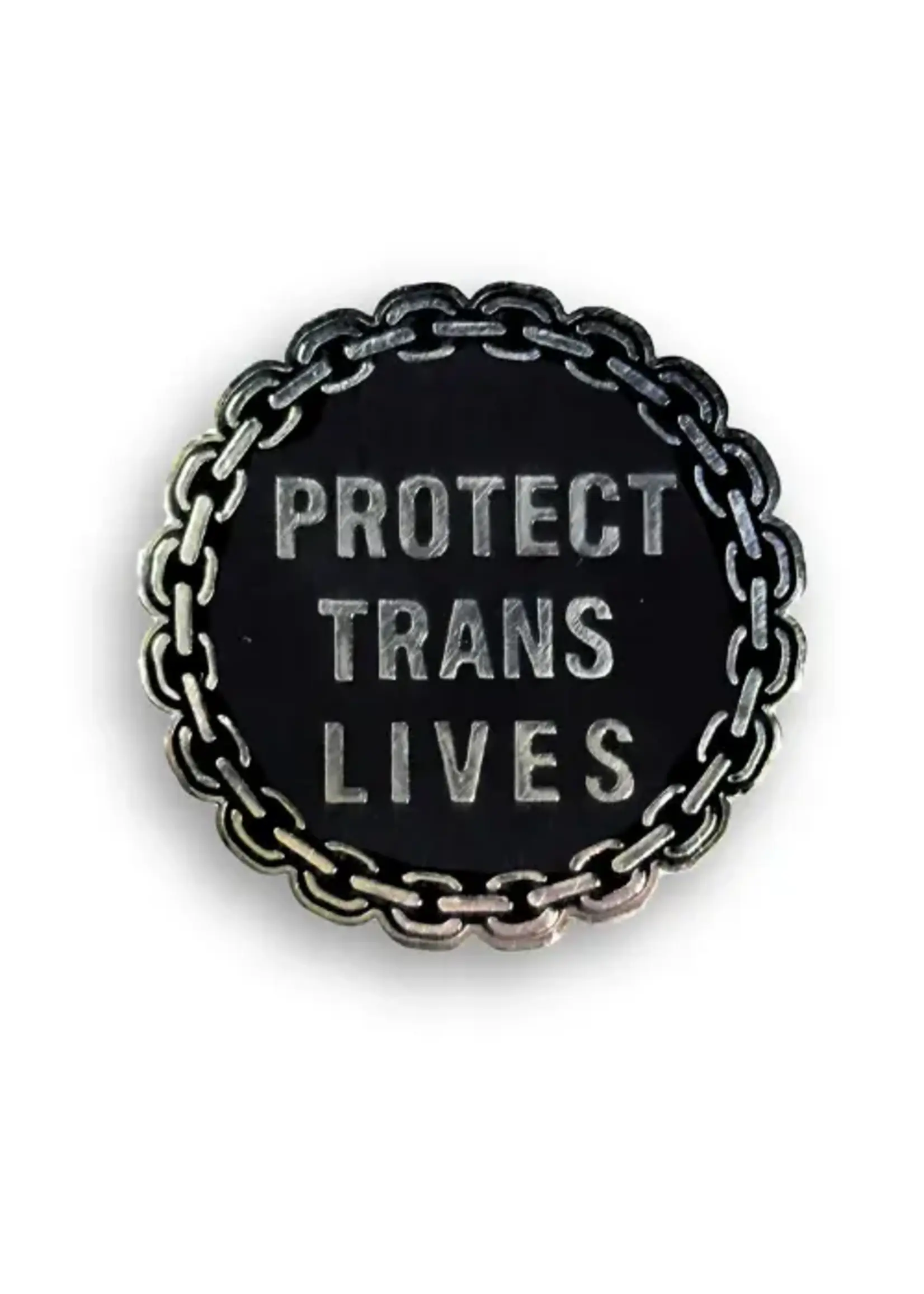 Geek Punk Protect Trans Lives Enamel Pin